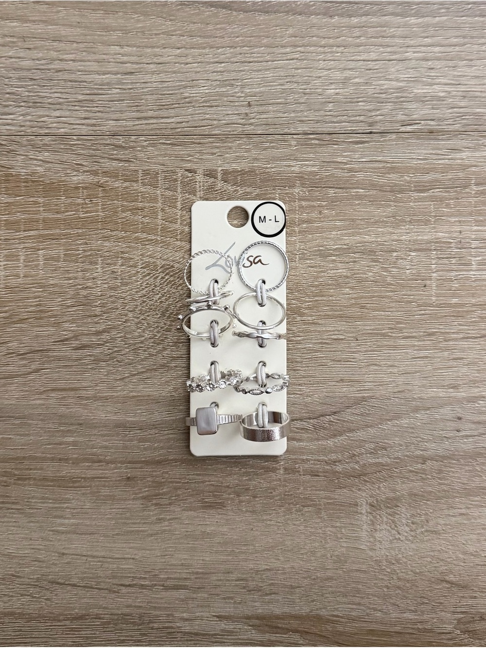 Lovisa Silver Radiance 10-Piece Ring Collection NWT